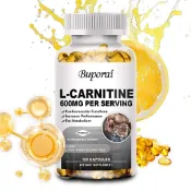 Buporai 左旋肉鹼💪 600 毫克 - 60/120 粒軟膠囊，美國製造🌐，非基因改造，無麩質🚫