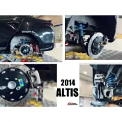小亞車燈--新 ALTIS 11代 DS RACING 雙片式 330 後加大碟 碟盤 煞車盤 打洞+劃線