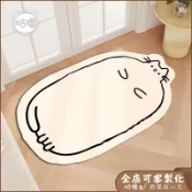 客製地墊+瞬吸速乾 憨憨貓浴室地墊 吸水地墊 矽藻土地墊 浴室止滑墊 珪藻土軟地墊 門口地墊 腳踏墊 廁所地墊 防滑地墊
