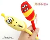 【UNIPRO】逗逗蟲 Larva 造型 絨毛 小 娃娃 玩偶 原子筆