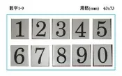 永不退色“告示牌“ 數字1-9 (寬63*高73mm) 號碼牌/桌號牌/鋁製牌/指示牌/標示牌/招牌 單個