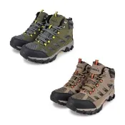 【DIADORA】高筒抗水登山鞋 男鞋 運動鞋 越野鞋 綠/卡其(MIT 台灣製 防水 寬楦 反光 吸震 減壓 耐磨 防滑)