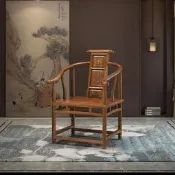 台灣現貨實木椅子靠背椅新中式實木椅子帶扶手太師椅家用靠背椅辦公椅子  露天市集  全台最大的網路購物市集