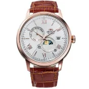 ORIENT 東方錶 SUN&MOON系列 時尚羅馬數字日月相機械男錶 RA-AK0801S/41.5mm