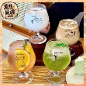 輕奢原創韓式ins風玻璃高腳杯咖啡杯甜酒杯果汁杯水杯冷飲杯酒杯 🚀萬售無疆雜貨鋪🚀