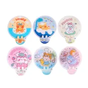 (店+)【178小舖】卡通折疊扇 5入(折疊扇 摺疊扇 圓扇 小扇子 折扇 折疊扇子 迷你扇子 隨身扇 折疊圓扇 摺扇 扇子 扇 飛盤扇)