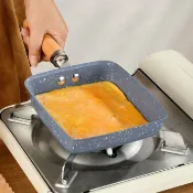 全球選品1館 生活百貨 煎鍋麥飯石不粘平底鍋迷你煎蛋鍋家用方形不沾煎鍋煎蛋煎牛排