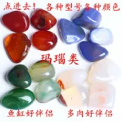 協貿國際日用品生活2館 天然紅綠藍白瑪瑙南紅瑪瑙多肉盆栽魚缸裝飾裝修供佛原石碎石消磁