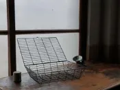 超美品！日治 光復初 桌案 文件 信函 網籃 . 透視 細工 鐵網 有幾件 都美品 難得完美件 . 立體 斜面 收邊