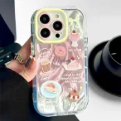 草莓蛋糕蘋果16pro手機殼iPhone15羽紗13/12防摔11小眾女xr軟殼8p