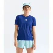【The North Face】TNF 休閒 運動 短袖上衣 W SUMMIT HIGH TRAIL SS – GRAPHIC 女 藍 (NF0A8HW5NLV)