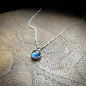 -浪-透系列-水晶925純銀項鍊 (墜頭外露款)