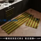 聚寶盆萬貨行 【店家補貼】復古小象廚房地墊家用耐臟硅藻泥條紋百搭高級吸水吸油防滑腳墊子