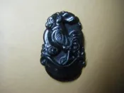 天然墨玉墨翠 12生肖之公雞 ~~ 珍藏天然墨玉 吉祥雞玉珮 ~~ 【B174】