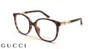 【本閣】GUCCI GG0902O 義大利精品光學眼鏡 玳瑁色男女大圓膠框 金色馬蹄裝飾 太陽眼鏡墨鏡