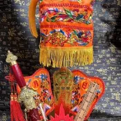 【可開統編】拜鬥全套法器道家用品令牌尺寶蓋七星劍米鬥令牌日月扇火焰鏡銅稱