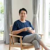 童馨☆竹紗阿公睡衣套裝 短袖+七分褲居家服 透氣麻紗 涼感衣 大尺碼 台灣MIT