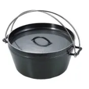 Marc jacobs旗艦店 日本 UNIFLAME DUTCH OVEN 660973 黑皮荷蘭鍋 鑄鐵鍋 10吋