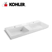 (店+)【KOHLER】✦築昂✦美國KOHLER MaxiSpace 2.0 120cm一體化雙面盆 K-24371T-1-0