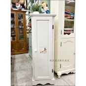 (店+)收納櫃 餐櫃 實木 白色 磁磚 單門櫃 鄉村風 原木 白色 碗盤櫃 書櫃 角落櫃 化妝品 收納櫃 浴室廁所毛巾櫃萬用櫥