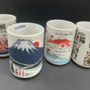 日本製 招財貓 壽司 富士山 楓葉 動物 七福神 陶瓷茶杯 湯吞杯