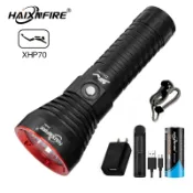 Haixnfire DV61 水下防水手電筒 XHP70.2 水肺潛水手電筒 6000 流明水下魚燈高亮 LED 野營燈