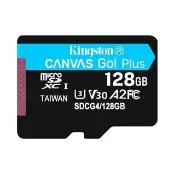 【Kingston 金士頓】128GB microSDXC TF UHS-I U3 V30 A2 記憶卡(SDCG4/128GB 平輸)