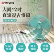【TATUNG 大同】12吋DC直流復古電扇(TF-DA12DT-G)