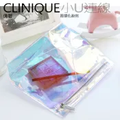 倩碧CLINIQUE 大容量化妝包 透明 雷射 筆袋 收納袋 收納包 T190