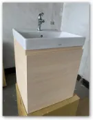 TOTO優惠臉盆浴櫃組 L710CSRE臉盆+710CSRE木紋專用防水浴櫃+龍頭TLS03301PC(不含衛生紙孔)
