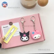適用於Apple Airtag保護殻 情侶庫洛米/美樂蒂.矽膠保護殻 Airtag追蹤器保護套