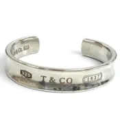 【DOKODEMO】成色極佳 ★ TIFFANY&Co. Tiffany 925 1837 手鐲，飾有品牌標誌，銀色，重 35.9 克，女士款