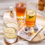 【幸沐商行】日式錘目紋 金邊 玻璃杯 酒杯 威士忌杯 馬克杯 冷飲杯 果汁杯 創意 早餐杯 水杯 杯子