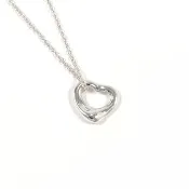 【日本直郵．中古美品】蒂芙尼 TIFFANY&Co. 項鍊 經典微笑 Elsa Peretti 純銀 925 飾品
