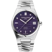 CONSTANT 康斯登 Highlife 紫色版 鑽石機械女錶 周年慶獻禮 送禮推薦-34mm 附贈橡膠錶帶乙只 FC-303PD2NH6B