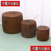 新店特惠 在灣清倉復古茶葉木桶小青柑茶葉罐木製茶葉包裝禮品盒便攜收納盒實木罐