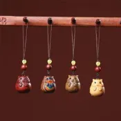 【原廠品質驗證】廠家批發龍貓手機掛件紅木卡通貓吊墜飾品龍貓鑰匙扣禮品直播貨源