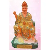〔金鑫精品佛具〕8寸8樟木雕刻 按金上色 濟公活佛
