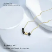 Aurora.acc｜赫迪娜 撞色 方塊 項鍊｜收納袋 擦拭布 耳扣｜奧蘿菈飾品｜O字鏈 頸鏈 鎖骨項鏈 短鍊 小紅書