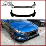 適用於【Hyundai Elantra MK7標準版2021-2023】三段式前下巴前鏟前唇包圍改裝
