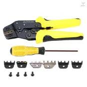 Meterk Professional 4 合 1 電線壓接器工程棘輪端子壓接鉗 Bootlace 套圈壓接工具線端端子