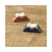 (店+)【美濃燒】日本直送 美濃燒 富士山立體造型筷架 青富士 赤富士 箸置 陶器筷架