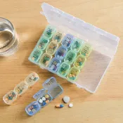 Mycolor 便攜式一周藥盒 旅行 雙層 大藥盒 隨身攜帶 分藥器 藥品收納盒 膠囊分裝盒 衛生 ♚MY COLOR♚【A047】