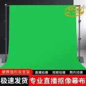 （可開發票）加厚綠幕摳像布拍攝綠布t型支架拍照背景布可式升降地拉綠（滿額免運）