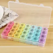 (店+)【JOEKI】28格藥盒 一周藥盒 可分離藥盒 保健品分裝盒 藥盒 分裝藥盒 隨身藥盒 大容量 外出藥盒 旅行藥盒