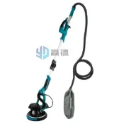 (店+)大手柄折疊款打磨機（附100張打磨砂紙）自吸無塵墻麵膩子磨墻帶燈長桿砂紙機110V美規
