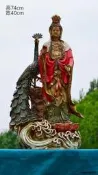 ♦【周裕恩制】【石灣窯】精工細作滿工石灣窯瓷塑造像鳳凰觀音站-2