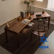 HappyLife 創意生活 免運 公司貨 黑胡桃實木 電腦L型書桌 北歐輕奢復古現代簡約 轉角老板書房設計師 CYSH02031