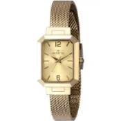 INVICTA 英威塔 48151 Angel 女錶 金色方形手錶 21mm 石英錶 不鏽鋼米蘭網帶 復古優雅腕錶