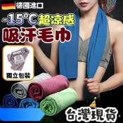 台灣出貨🎈急速冰涼巾【德國獨立包裝】一甩即涼/吸汗速乾 運動涼感毛巾 戶外降溫神器 冰絲毛巾 涼感巾 纖維冰巾 快乾毛巾
